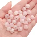 10x8mm pinke Crackle-Glasperlen für DIY-Schmuck, Imitation von wassergefärbter Jade - 20 Stk./Packung / Hellrosa