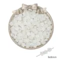 9x9mm pearlescent white flower-shaped ABS beads for DIY jewelry making - Style 05 9x9mm