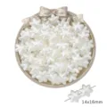 White snowflake star shaped ABS imitation pearl beads 14x16mm for DIY jewelry making - Style 06 14x16mm