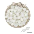 Vintage style flower shaped ABS imitation pearl beads for DIY jewelry making 12x14mm - Style 08 12x14mm