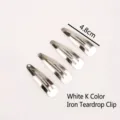 Zilveren metalen haarspeldjes voor DIY-sieraden, 4,8 cm waterdruppelvorm, set van 4 - 4.8cm Snap Clip / 1 Stuk Verpakking / Zilver (Wit K)