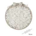 White 8mm flower-shaped ABS imitation pearl acrylic loose beads for DIY craft jewelry - Style 09 Flower 8mm
