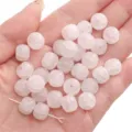 Perles en verre imitation jade rose pour bijoux faits main accessoires DIY 10x8mm variante - 20 Pcs/Pack / Rose Pâle