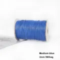 Medium blue 2mm round waxed cord for DIY handmade bracelet jewelry making 5m per bag - 5 Meters (2mm) / Royal Blue