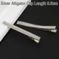 Professionele zilveren metalen eendenbek haarklem van 9,5 cm voor handgemaakte DIY-sieraden - 9.5cm Vierkante Eendenbek Clip / 1 Stuk Verpakking / Zilver