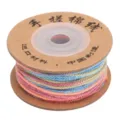 Buntes glitzerndes Polyester-Baumwollgarn für DIY-Schmuckherstellung und Flechten - 1 Rolle Packung (1.2mm x 25m) / 14# Orange Grün Verlauf