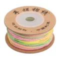 Bunte handgedrehte Baumwollschnur mit Goldfäden für DIY-Schmuck und Bastelarbeiten - 1 Rolle Packung (1.2mm x 25m) / 15# Gelb Grün Verlauf