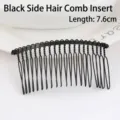 7,6 cm zwarte metalen haarkam inzet voor handgemaakte doe-het-zelf sieraden en haaraccessoires - 7.6cm Haarkam / 1 Stuk Verpakking / Zwart