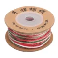 Handgedrehtes Baumwollgarn mit Golddraht, Sternenhimmel-Farbverlauf für DIY-Schmuckseil - 1 Rolle Packung (1.2mm x 25m) / 16# Rot Grün Verlauf