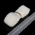 Nastro di pizzo bianco non elasticizzato per cucito fai da te e decorazioni - Larghezza 28mm-5 Iarde / Beige