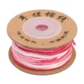 Handgedrehtes rosa und weißes Sternenhimmel-Garn mit Goldfaden für DIY-Schmuck - 1 Rolle Packung (1.2mm x 25m) / 21# Weiß Rosa Verlauf