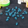 6mm bicone crystal glass beads in blue for DIY jewelry making and bracelet supplies. - Approx 40 Pieces/Pack / Peacock Blue