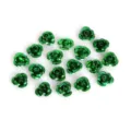 High-quality shiny green 3D aluminum rose flower beads for DIY jewelry making crafts - Green