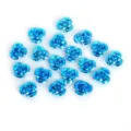 Blue aluminum 3D rose beads for DIY jewelry making and crafts - Lake Blue