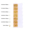 DIY-sieradenpakket met gouden buigringen en karabijnsluitingen in een 7-vaks doos - Jump Rings + Lobster Clasp (7-Grid Box) / Goud