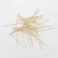 Premium 14K gold plated flat head T-pins for professional DIY jewelry making supplies - 0.7x20mm (50 Pieces/Pack) / 14K Gold-Plated