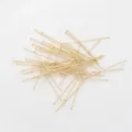 Set of premium 14K gold-filled T-pins and flat head pins for DIY jewelry making materials - 0.7x20mm (50 Pieces/Pack) / 18K Gold-Plated