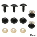 14mm black plastic safety eyes with back washers for DIY plush toy puppet crafts - 14mm Diameter (50 Pairs/Pack) / Black