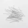 Silver-plated metal T-pins flat head pins for DIY jewelry making accessories - 0.7x20mm (50 Pieces/Pack) / Platinum Plated
