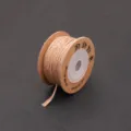 1.5mm multi-color braided cotton cord on a kraft paper spool for DIY jewelry crafts - 1.5mm (15m/Roll) / Warm Coffee (#56)