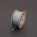 1.5mm teal cotton thread on cardboard spool for DIY beading and jewelry making - 1.5mm (15m/Roll) / Light Green (#38)