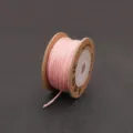 Pink 1-1.5mm braided cotton cord spool for DIY jewelry making and handicraft decorations - 1.5mm (15m/Roll) / Korean Pink (#31)