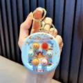 Mini llavero juego de topos azul claro para aliviar estrés, colgante para bolso. - Azul