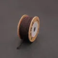 Dark brown 1-1.5mm waxed cotton cord for DIY jewelry making and crafts on cardboard spool - 1.5mm (15m/Roll) / Coffee Color (#25)