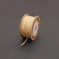 High-quality 1-1.5mm beige woven cotton beading cord for DIY jewelry craft projects - 1.5mm (15m/Roll) / Apricot (#23)