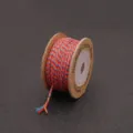 1-1.5mm colorful braided cotton cord for DIY jewelry making and handicraft decor - 1.5mm (15m/Roll) / Floral Rite (#12)
