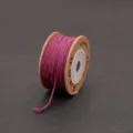Red and blue braided cotton cord 1-1.5mm on cardboard spool for DIY jewelry making - 1.5mm (15m/Roll) / Palace Purple