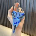 Detailed blue camouflage alloy fighter jet keychain model toy for bag accessories - F-14 Fighter (NAVY F-14) / Blue Camouflage