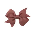 Fermaglio per capelli con fiocco in nastro grosgrain rosa antico per bambine e neonati - Rosa Antico (141)