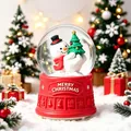 Carillon a palla di neve natalizia con pupazzo di neve e luce scintillante - 80# Luce + Musica / 21 Pupazzo di Neve Natalizio