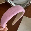 Padded sponge headband in Morandi pink with premium textured woven fabric finish. - 4cm Wide Padded Sponge Style (139-A32) / Pink