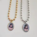 Luxe roestvrijstalen kralenketting met Jezus-hanger in goud- en zilverkleurige lak - Kruisiging (Stijl 7)