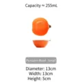 Small orange pumpkin shaped ceramic bowl for sauces and snacks measures 13x13x5cm - Pumpkin (5.25 Inch Bowl) / S