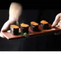 Assiette à sushi rectangulaire en céramique rétro faite main avec finition sous glaçure - 10" / Style Brossé
