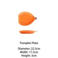 Orange pumpkin ceramic dish, 22.5cm diameter x 3cm height, creative fruit shape plate - Pumpkin (9 Inch Plate)