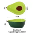 Avocado shaped small ceramic bowl with 650ml capacity and dimension markings - Avocado (7 Inch Bowl)
