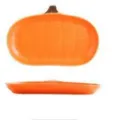 Cute orange pumpkin shaped ceramic sauce dish for dipping seasoning snacks house - Pumpkin Fish Plate