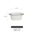 6-inch white ceramic double-ear bowl with black rim and 11cm diameter - Rose Diamond (Micro-Defect) / 6-Inch Bowl with Handles