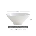 Ciotola conica minimalista in ceramica bianco puro da 4,5 pollici per riso e zuppa - 4,5 Pollici / Bianco puro