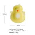Lindo cuenco de cerámica amarillo con forma de pollito, cuenco de postre de 6 pulgadas - Bowl de Patito / 6 pulgadas