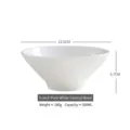 Ciotola Douli in ceramica bianco puro, diametro 12,5 cm, capacità 300 ml, stile minimalista - 5 Pollici / Bianco puro