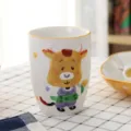Mignonne tasse en céramique vache dessin animé japonais pour enfants service de table - Tasse Vache (Sans Poignée)