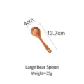 Cuillère en céramique ours orange pour enfants, 35g, longueur 13,7 cm, SKU variant - Style Grand Ours / Cuillère Ours