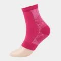 Breathable rose red compression ankle sleeve brace for yoga and running sports protection - L/XL / Rose Red