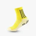 Calze da calcio antiscivolo gialle e beige con cuscinetti in silicone nero sul fondo - Taglia unica / Giallo