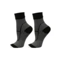 High-performance 240N compression ankle foot sleeves with grey checkered patterns - Black Grey Squares